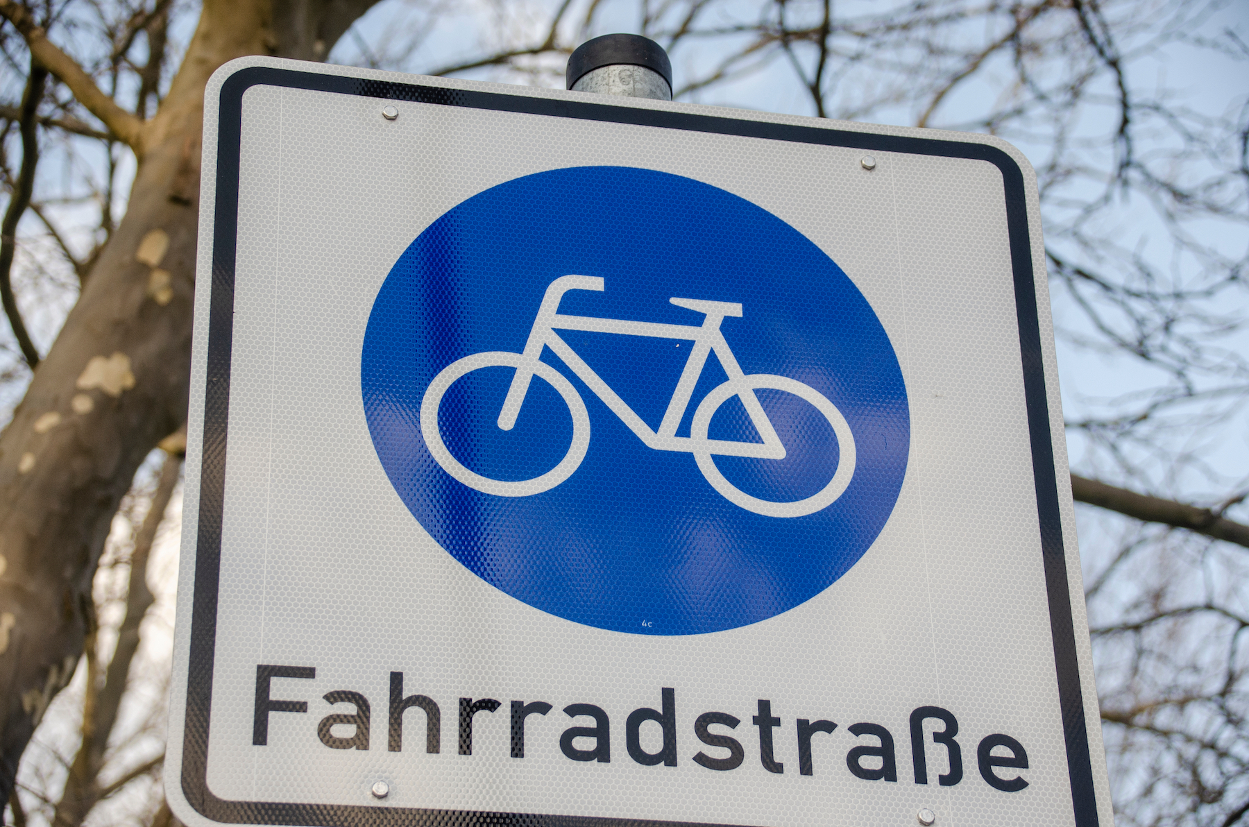 Schild einer Fahrradstraße 