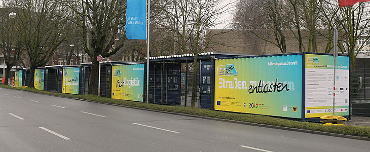 Mikrodepot am Ostwall in Dortmund mit UmsteiGERN-Folierung